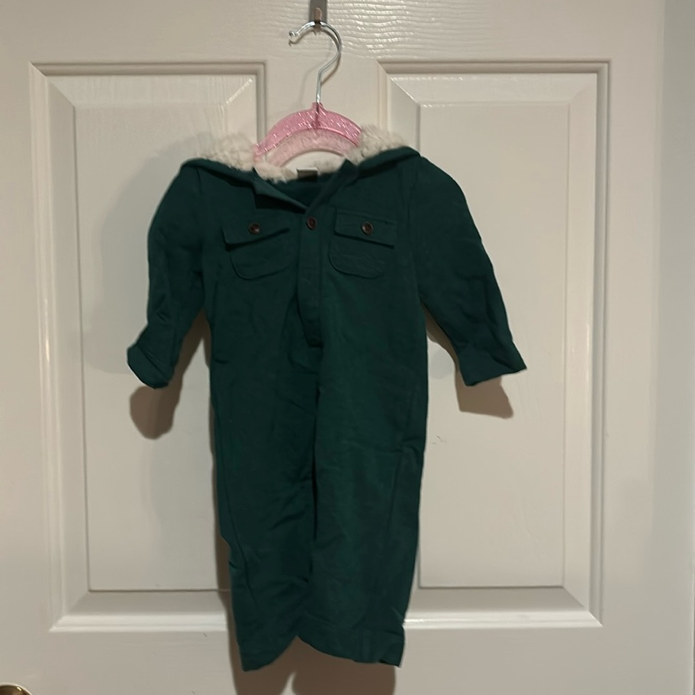 Janie And Jack Baby One Piece w Sherpa Hood Boys 3-6 Months